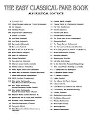 THE EASY CLASSICAL FAKE BOOK // melodie / akordy