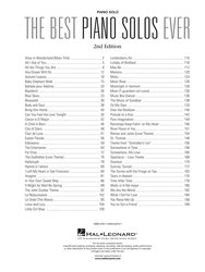 THE BEST PIANO SOLOS EVER 2nd Edition