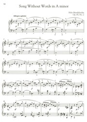 MENDELSSOHN: Selections from Songs Without Words + Audio Online / Písně beze slov - výběr klavírních skladeb