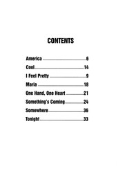 WEST SIDE STORY selection from musical   easy piano