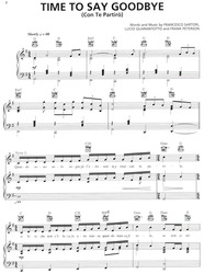 TIME TO SAY GOODBYE (Con Te Partiro)  klavír/zpěv/kytara