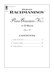 RACHMANINOV: Piano Concerto No. 3 in D minor, op.30 + Audio Online