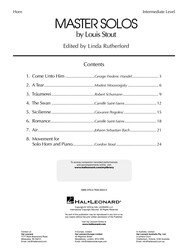 MASTER SOLOS FOR F HORN + Audio Online / lesní roh (f horn) a klavír