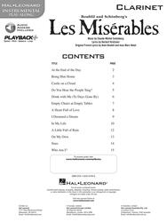 LES MISÉRABLES + CD / klarinet