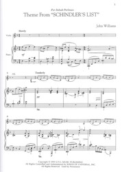 SCHINDLER'S LIST, Three Pieces from / housle a klavír