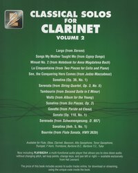 CLASSICAL SOLOS for CLARINET 2 + Audio Online / klarinet a klavír (pdf)