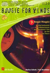 Hal Leonard MGB Distribution BOOGIE FOR WINDS + CD      trumpeta / klarinet / tenorový saxofon