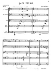 Haddad: Jazz Etude for Brass Quintet / partitura a party
