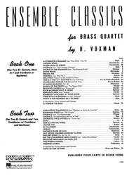 Ensemble Classics for Brass Quartet 1 /  skladby pro dvě trumpety, lesní roh a pozoun (trombon)