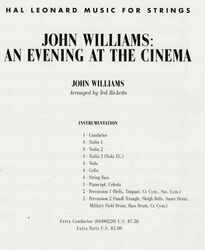 AN EVENING AT THE CINEMA - Music for Strings / partitura + party