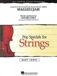 Hal Leonard Corporation Hallelujah - Pop Specials For Strings / partitura + party