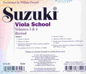 Suzuki Viola School 3 a 4 - CD
