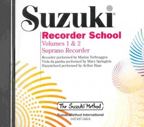 SUZUKI SOPRANO RECORDER SCHOOL 1 &amp; 2 - CD with accompaniment