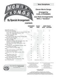 MOVIE SONGS - JAZZ ARRANGEMENT + Audio Online / tenor saxofon