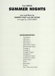 Summer Nights (from Grease) easy jazz band / partitura + party