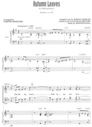 AUTUMN LEAVES / SATB* a klavír/akordy