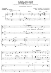 Lullaby of Birdland / SATB* a klavír/akordy