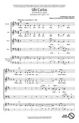 UBI CARITAS / SATB*  a cappella