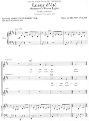 Lueur d&apos;ete (Summer&apos;s Warm Light) / SSA* + piano