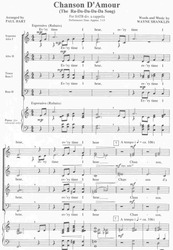 CHANSON D&apos;AMOUR / SATB a cappella