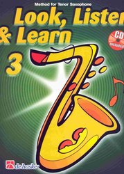 LOOK, LISTEN &amp; LEARN 3 + Audio Online / škola hry na tenorový saxofon