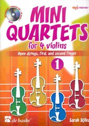 MINI QUARTETS 1 + CD / velmi jednoduchý houslový kvartet (pozice 1)