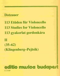 EDITIO MUSICA BUDAPEST Music P Dotzauer - 113 Studies for Violoncello, book 2 (studies 35-62)