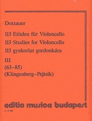 Dotzauer - 113 Studies for Violoncello, book 3 (studies 63-85)