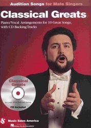 Music Sales America AUDITION SONGS - CLASSICAL GREATS FOR MALE SINGERS + CD / zpěv + klaví