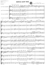 MAPLE LEAF RAG by S.Joplin - saxophone quartet (AATB) - grade 4 / kvartet pro saxofony
