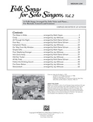 Folk Songs for Solo Singers 2 (medium low) + CD / zpěv a klavír