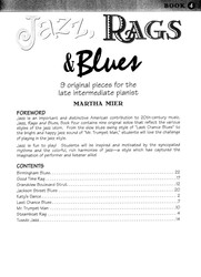 JAZZ, RAGS, BLUES 4 by Martha Mier piano solo / sólo klavír