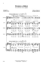 Walk a Mile / SATB* a cappella