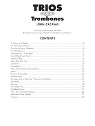 TRIOS FOR TROMBONES arranged by John Cacavas / tria pro pozoun