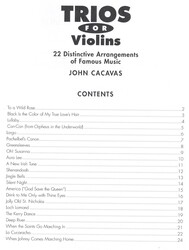 TRIOS FOR VIOLINS / skladby v úpravě pro troje housle