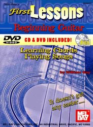 MEL BAY PUBLICATIONS FIRST LESSONS - Beginning Guitar - SET(Book+CD+ DVD)