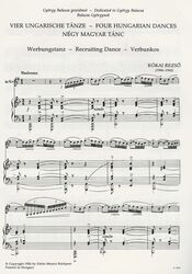 Four Hungarian Dances by Kókai / klarinet a klavír