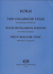 EDITIO MUSICA BUDAPEST Music P Four Hungarian Dances by Kókai    clarinet&piano