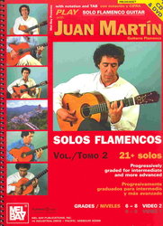MEL BAY PUBLICATIONS Solos Flamencos Guitar with Juan Martín 2 + CD&DVD / kytara + tabulat