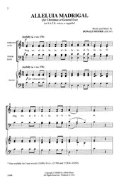 ALLELUIA MADRIGAL / SATB* a cappella