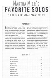 MARTHA MIER´S FAVORITE SOLOS book 1 / klavír