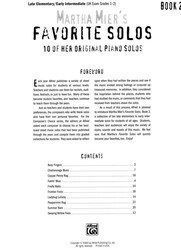 MARTHA MIER´S FAVORITE SOLOS book 2 / klavír
