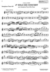 Singelee, J.B.: Solos de concert / tenorový saxofon a klavír