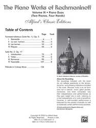 The Piano Works of Rachmaninoff 9 + Audio Online / 2 klavíry 4 ruce