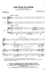 The Pink Panther / SSA* + piano/chords