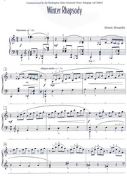 Winter Rhapsody by Dennis Alexander - piano solo