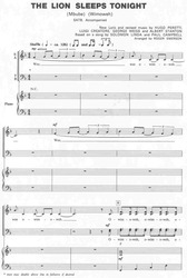 The Lion Sleeps Tonight / SATB + piano/chords