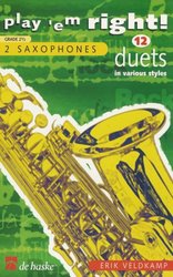 Hal Leonard MGB Distribution PLAY 'EM RIGHT!  -  12 DUETS    saxophones
