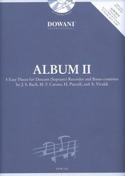 ALBUM II. - 5 Easy Pieces for Descant (Soprano) Recorder and Basso Continuo + CD / zobcová flétna a klavír