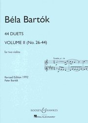 Boosey&Hawkes, Inc. 44 DUETS 2 (No.26-44) by Bela Bartok - dvoje housle